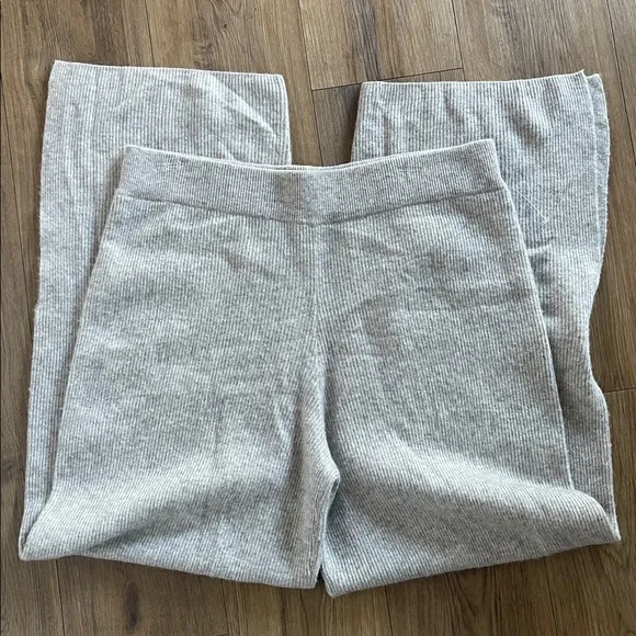 NWOT Johnny Was Calme Cashmere Split Leg Wide Leg Pants size XL grey